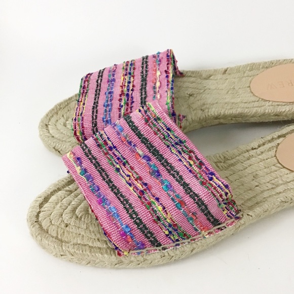 J Crew Valencia Striped Embroidered Espadrille - Picture 6 of 6